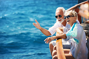 You spend money in different ways for different needs every day. couple on a boat